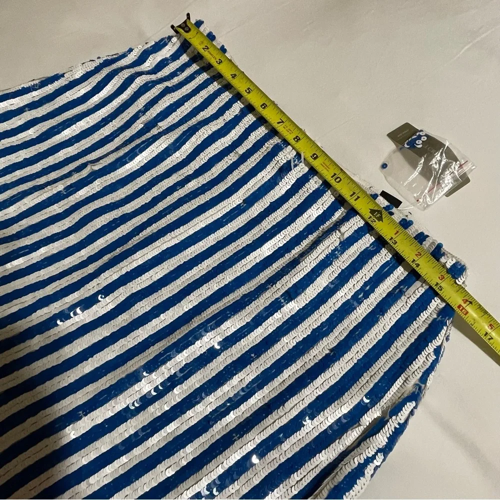 J.Crew Collection Striped Sequin Skirt Style G3573‎ Luxury Pencil Skirt - Picture 4 of 13